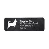 Chihuahua Dog Silhouette Return Address Labels (Voorkant)