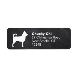 Chihuahua Dog Silhouette Return Address Labels