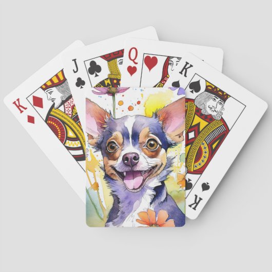 Chihuahua Dog-speelkaarten Pokerkaarten (Achterkant)