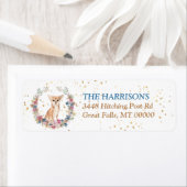 Chihuahua Dog Spring Flowers Wreath Etiket (Insitu)