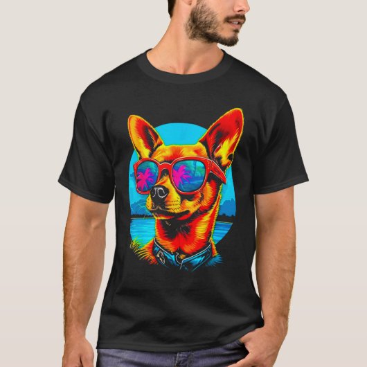 Chihuahua Dog Sunglasses T-shirt (Voorkant)