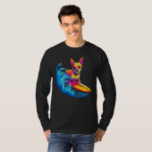 Chihuahua Dog Surfing T-shirt (Voorkant volledig)