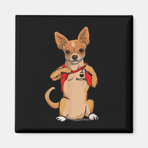 Chihuahua Dog Tattoo Ik hou van mama Schattige Dog Magneet