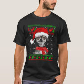 Chihuahua Dog Ugly Sweater kerstpoppy Dog Lov T-shirt (Voorkant)