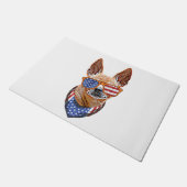 Chihuahua Dog USA American Independence 4 juli Deurmat (Schuin)