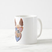 Chihuahua Dog USA American Independence 4 juli Koffiemok (Voorkant rechts)