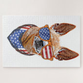 Chihuahua Dog USA American Independence 4 juli Legpuzzel (Horizontaal)