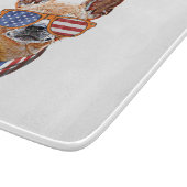 Chihuahua Dog USA American Independence 4 juli Snijplank (Hoek)