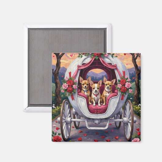 Chihuahua Dog Valentine's Day Magneet (Voorkant / Achterkant)