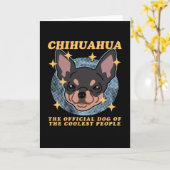 Chihuahua Dog van de oudste | Chihuahuas Kaart (Gele Bloem)