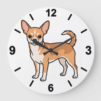 Chihuahua Dog Wall Clock Cute Pet Home Decor Grote Klok