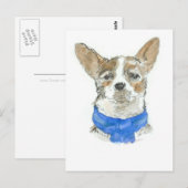 Chihuahua Dog Waterverf Briefkaart (Voorkant / Achterkant)