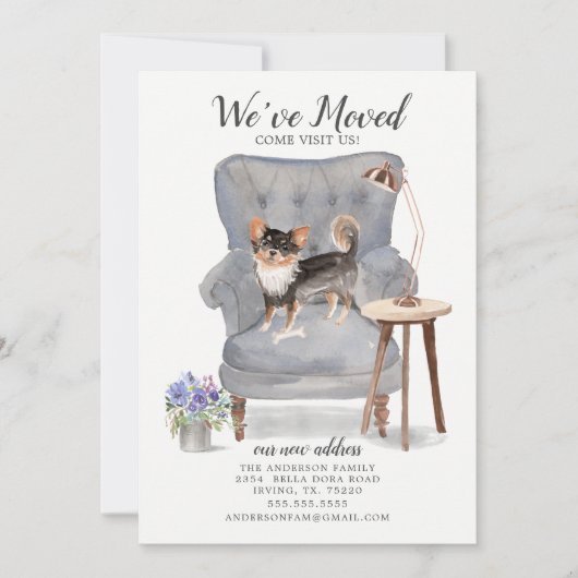 Chihuahua Dog We hebben een bewegende aankondiging (Voorkant)