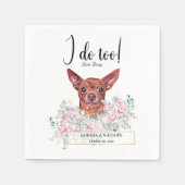 Chihuahua Dog Wedding Cocktail Napkins Servet (Voorkant)