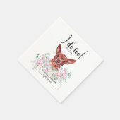 Chihuahua Dog Wedding Cocktail Napkins Servet (Hoek)