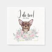 Chihuahua Dog Wedding Cocktail Napkins Servet (Voorkant)