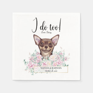 Chihuahua Dog Wedding Cocktail Napkins Servet