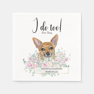 Chihuahua Dog Wedding Cocktail Napkins Servet