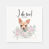 Chihuahua Dog Wedding Cocktail Napkins Servet (Voorkant)