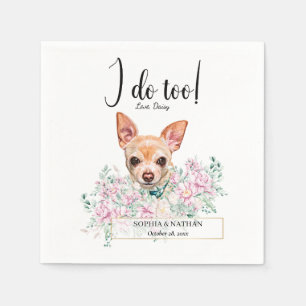 Chihuahua Dog Wedding Cocktail Napkins Servet