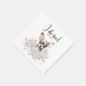 Chihuahua Dog Wedding Cocktail Napkins Servet (Hoek)