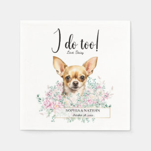 Chihuahua Dog Wedding Cocktail Napkins Servet