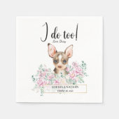 Chihuahua Dog Wedding Cocktail Napkins Servet (Voorkant)