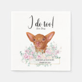 Chihuahua Dog Wedding Cocktail Napkins Servet (Voorkant)