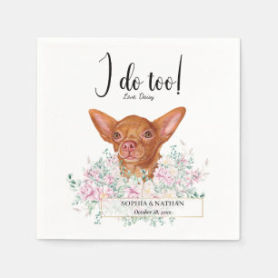 Chihuahua Dog Wedding Cocktail Napkins Servet