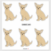 Chihuahua Dogs Felt Kijk Sticker (Vel)