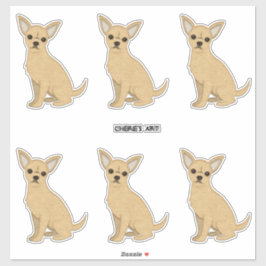 Chihuahua Dogs Felt Kijk Sticker