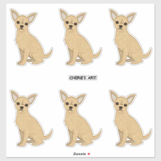 Chihuahua Dogs Felt Kijk Sticker (Vel)