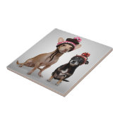 Chihuahua Dogs met foto van Petten Tegeltje (Zijkant)