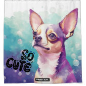 Chihuahua douchegordijn Leuk hondencadeau voor kin (Voorkant)
