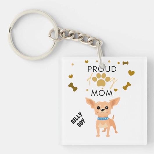 "CHIHUAHUA" dubbelzijdige, acryl sleutelhanger. Sleutelhanger (Voorkant)