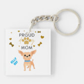 "CHIHUAHUA" dubbelzijdige, acryl sleutelhanger. Sleutelhanger (Achterkant)