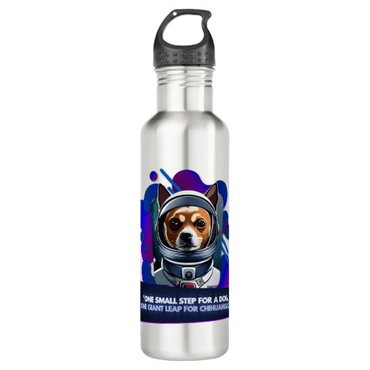 Chihuahua ¨ Een kleine stap voor een hond3 Waterfles (Voorkant)