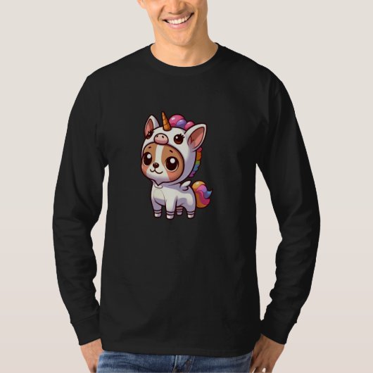 Chihuahua Eenhoorn Hond Grappig Mythologisch Wezen T-shirt (Voorkant)