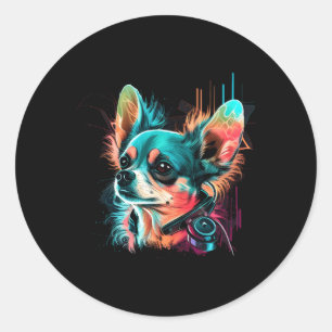 Chihuahua Elektronische Muziek Techno Festival Kle Ronde Sticker