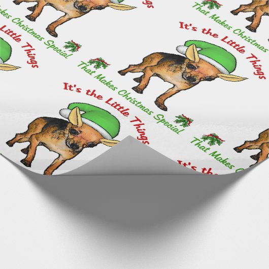 Chihuahua Elf Kerstmis Cadeaupapier (Hoek)