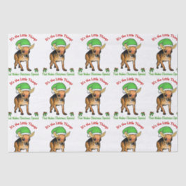 Chihuahua Elf Kerstmis Tissuepapier