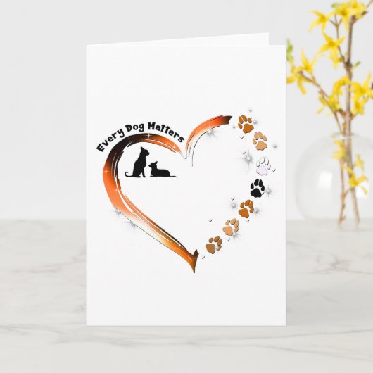 Chihuahua Elke Hond Telt Hart Hond Pootjes Kaart (Gele Bloem)