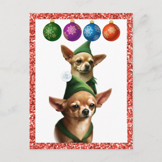 Chihuahua Elves Briefkaart (Voorkant)