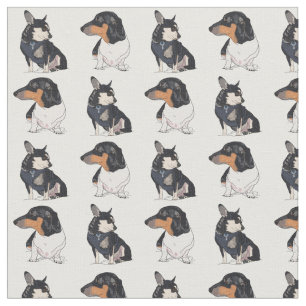 Chihuahua en Dachshund/Peanut en Boogie Fabric Stof