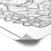 Chihuahua en Daisies Kleurplaat Poster (Hoek)