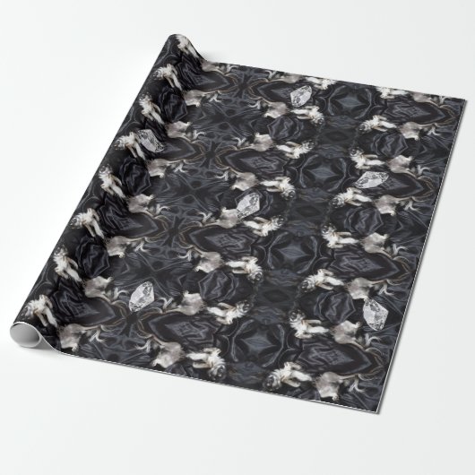 Chihuahua en diamanten cadeaupapier (Uitgerold)