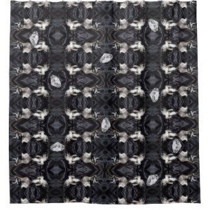 Chihuahua en diamanten douchegordijn