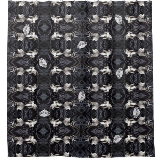 Chihuahua en diamanten douchegordijn (Voorkant)