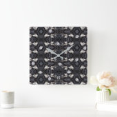 Chihuahua en diamanten vierkante klok (Huis)