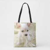 Chihuahua en Maltese puppy Tote Bag (Voorkant)
